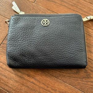 Tory Burch Navy Leather Clutch Wristlet